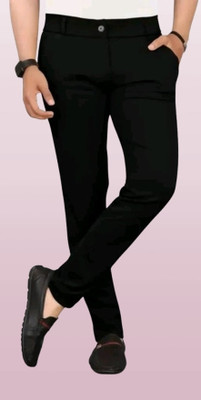 CIVIRASTYLE Regular Fit Men Black Trousers