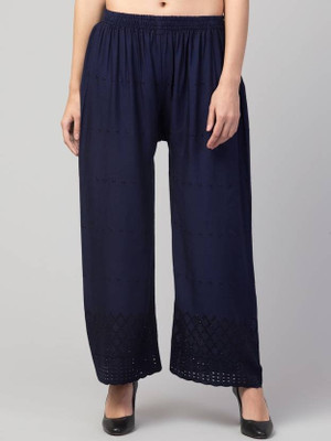 Unifystyle Straight Fit Women Dark Blue Trousers