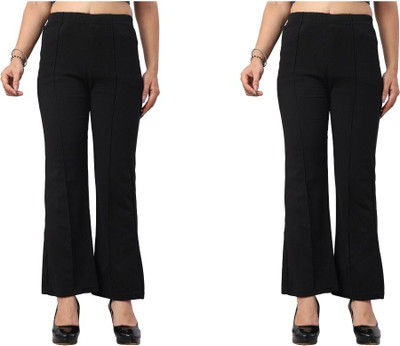 Navishkeshav Regular Fit Women Black Trousers