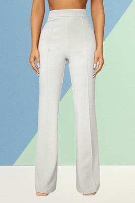 AKOTTY Comfort Fit, Regular Fit Women White Trousers