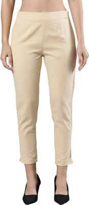 Femmora Comfort Fit Women Beige Trousers