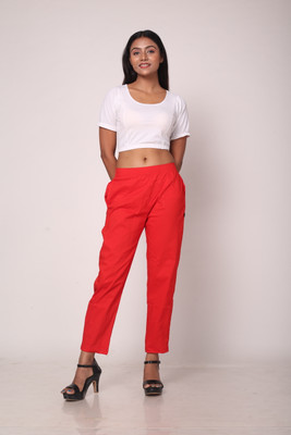 Kapokfashion Regular Fit Women Red Trousers