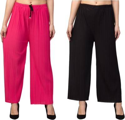 ARFLY Regular Fit Women Black, Pink Trousers