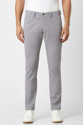 VAN HEUSEN Slim Fit Men Grey Trousers