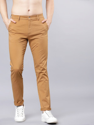 HIGHLANDER Slim Fit Men Brown Trousers