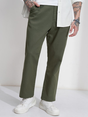 HIGHLANDER Straight Fit Men Green Trousers