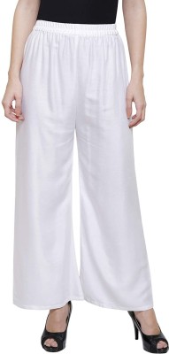 The Fab Villa Relaxed Women White Trousers