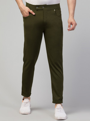 FASHIONEMPIRE Regular Fit Men Dark Green Trousers