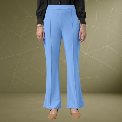 Anitafashion Loose Fit Women Light Blue Trousers