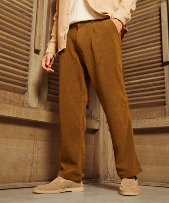 CAMPUS SUTRA Straight Fit Men Brown Trousers