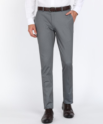 PETER ENGLAND Slim Fit Men Grey Trousers