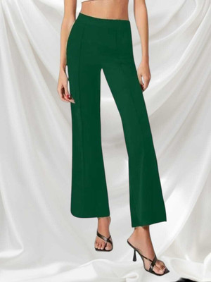 Tiki Tees Regular Fit Women Green Trousers