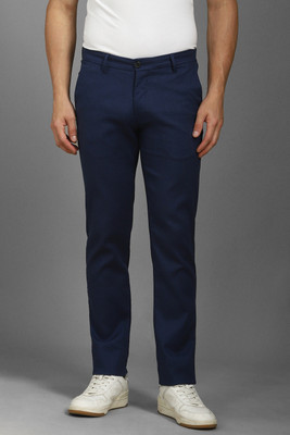 LOUIS PHILIPPE Regular Fit Men Dark Blue Trousers