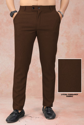 JACKBELLA Regular Fit Men Brown Trousers