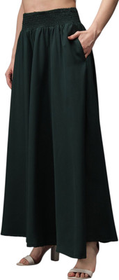 GROWMORE CREATION Flared Women Dark Green Trousers