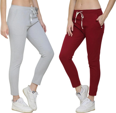 Kashmiri queen Comfort Fit Women Maroon, Grey Trousers