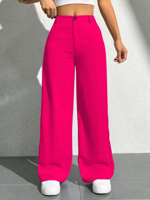 Toochki Regular Fit Women Pink Trousers