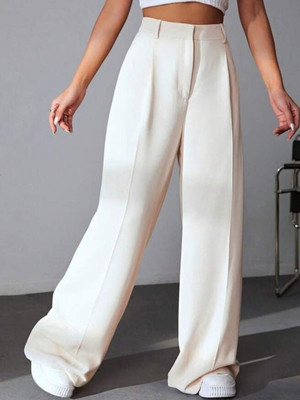 NEXT ONE Loose Fit Women White Trousers