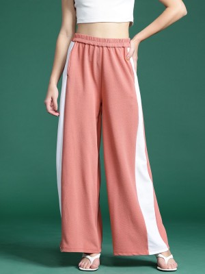 Dressberry Regular Fit Women Pink Trousers