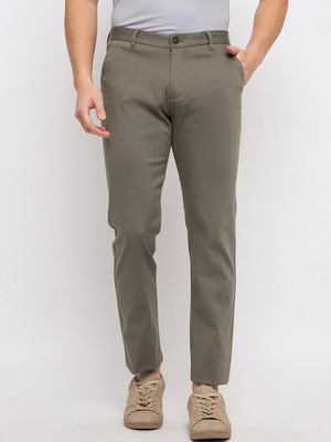 DUKE Slim Fit Men Green Trousers