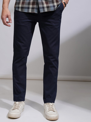 HIGHLANDER Slim Fit Men Blue Trousers