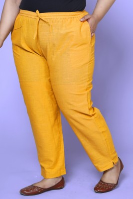 Prin Fashion House Regular Fit Women Yellow Trousers