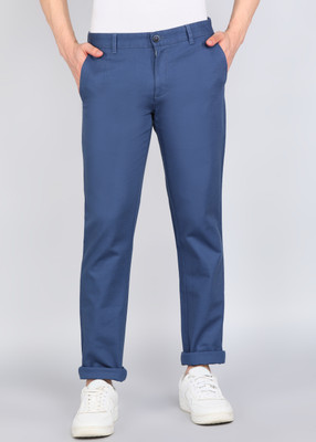 PARX Tapered Men Dark Blue Trousers