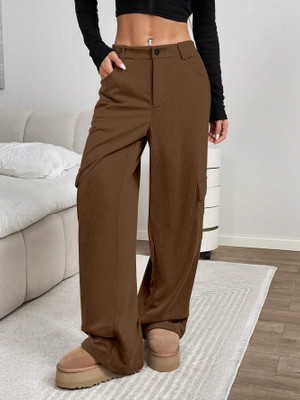 Rajovati Comfort Fit Women Brown Trousers