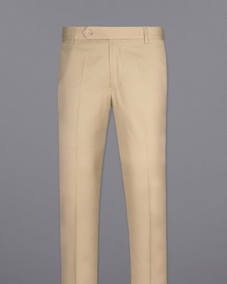 french crown Regular Fit Men Cream Trousers