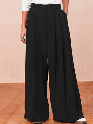 NEXT Regular Fit Women Black Trousers