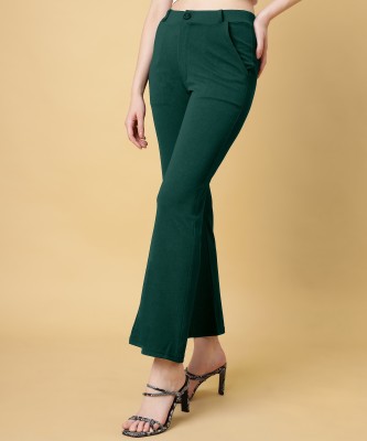 Sharma Group Regular Fit Women Green Trousers