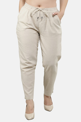 NUEVOSDAMAS Regular Fit Women Beige Trousers