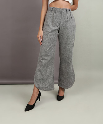 Freehand by The Indian Garage Co. Flared Women Black Trousers