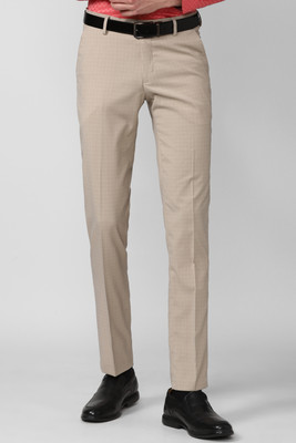 PETER ENGLAND Slim Fit Men Khaki Trousers