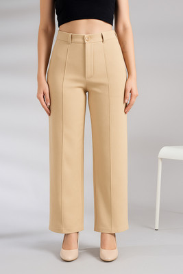 NEYSA Regular Fit Women Beige Trousers