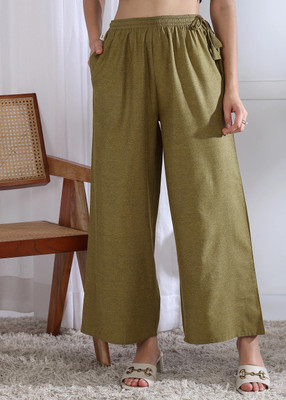 KANCHUK Regular Fit Women Brown Trousers