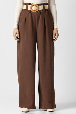 VAN HEUSEN Regular Fit Women Brown Trousers
