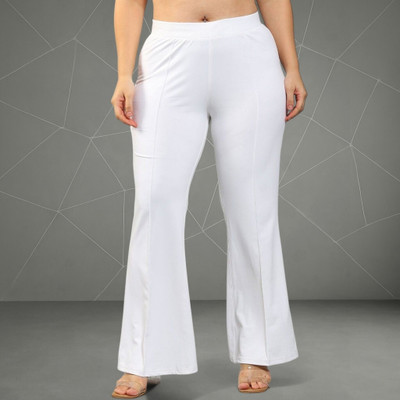 Anitafashion Loose Fit Women White Trousers