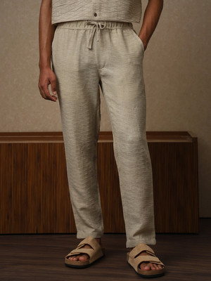 MUFTI Relaxed Men Beige Trousers