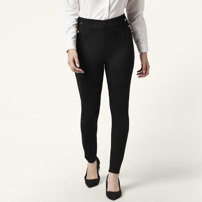 Annabelle by Pantaloons Slim Fit Women Black Trousers