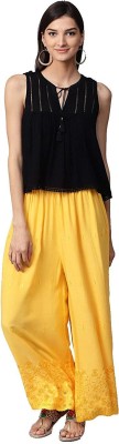 SriSaras Relaxed Women Yellow Trousers