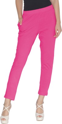 Lyra Slim Fit Women Pink Trousers