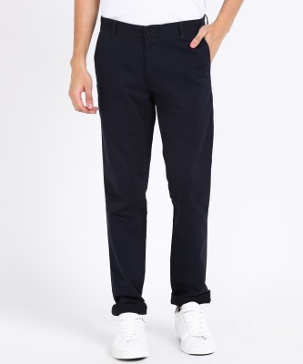 PARX Slim Fit Men Dark Blue Trousers