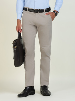 Hancock Slim Fit Men Grey Trousers