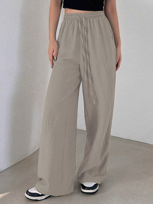 Leriya Fashion Regular Fit Women Grey Trousers