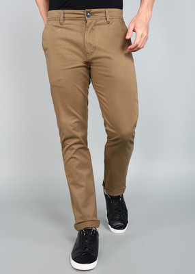 WROGN Slim Fit Men Beige Trousers