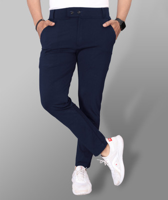 Flicfol Regular Fit Men Dark Blue Trousers
