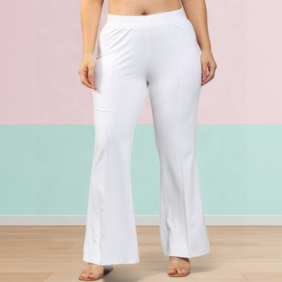 Anitafashion Loose Fit Women White Trousers
