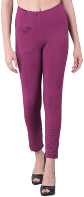 Comfort Lady Regular Fit Women Purple Trousers