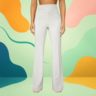 nitafashion Loose Fit Women White Trousers